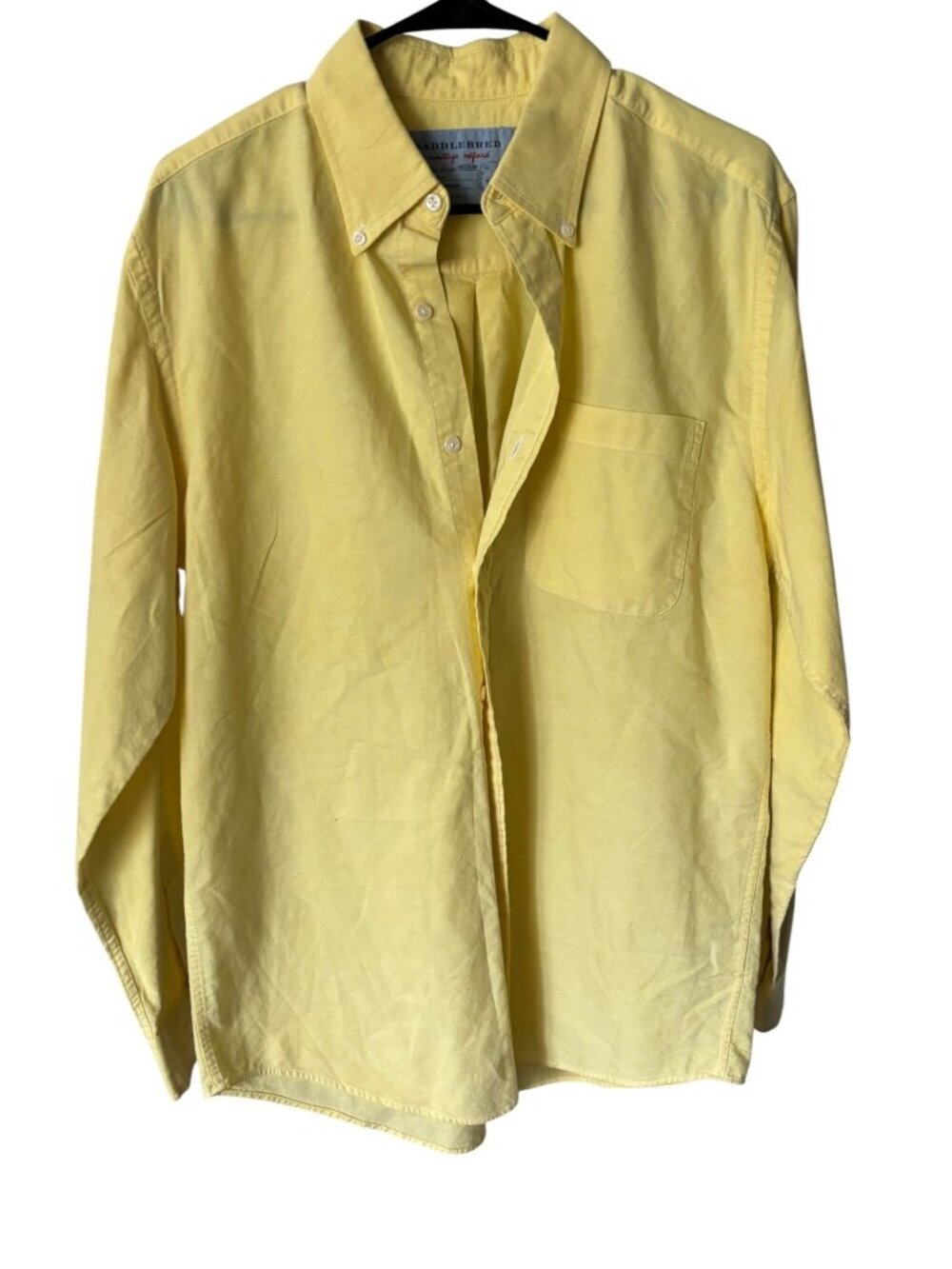 Saddlebred Canary Yellow Cotton Buttoned Down Shirt